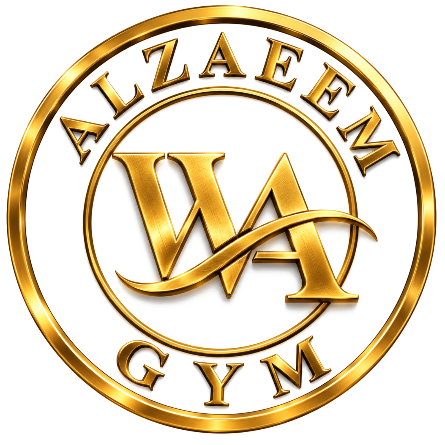 شعار الزعيم الرسمي بالذهبي — ALZAEEM GYM, WA